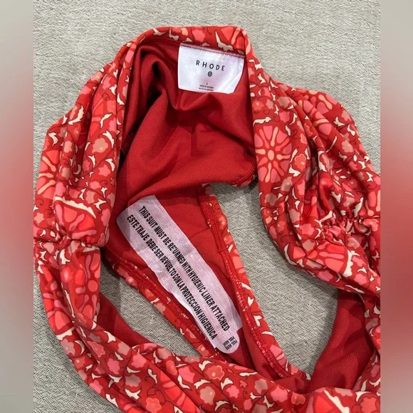 Rhode x Target Floral Print High Waist Bikini Bottom and Top- NEW WITH TAGS - Picture 10 of 11